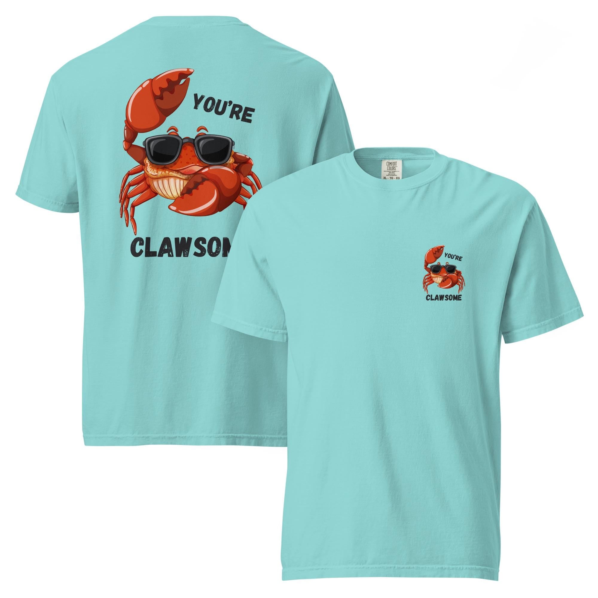 Funny Crab Comfort Colors T-Shirt: You're Clawsome Valentine's Gift