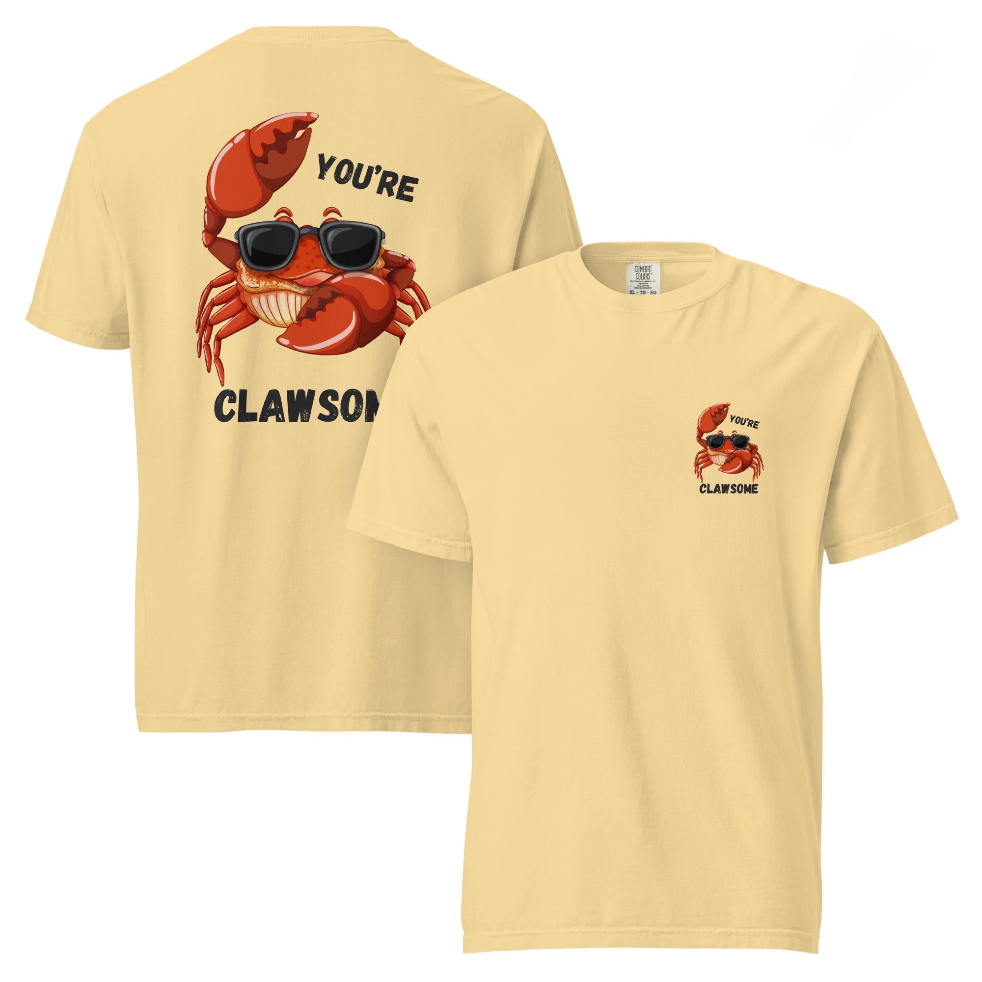 Funny Crab Comfort Colors T-Shirt: You're Clawsome Valentine's Gift