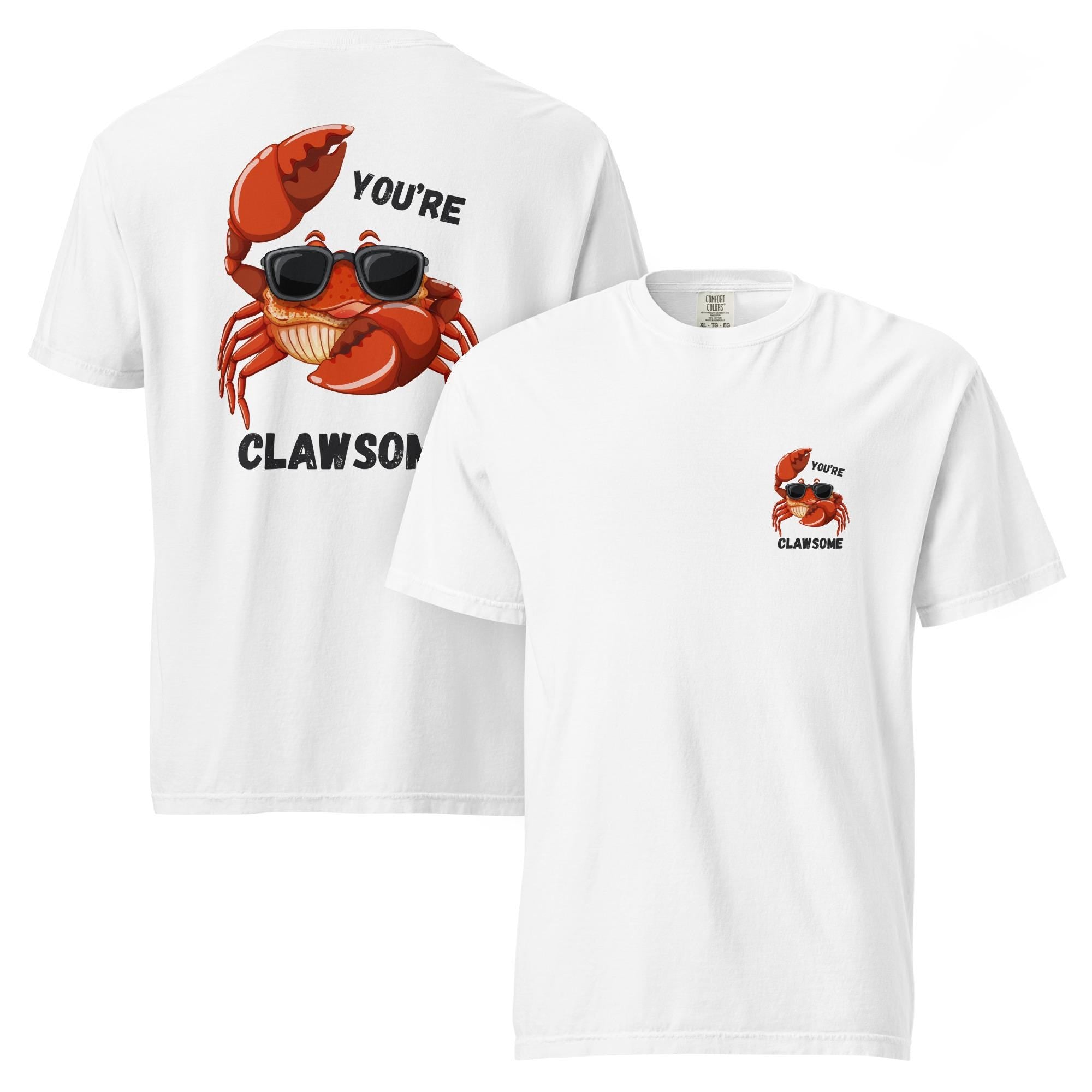 Funny Crab Comfort Colors T-Shirt: You're Clawsome Valentine's Gift
