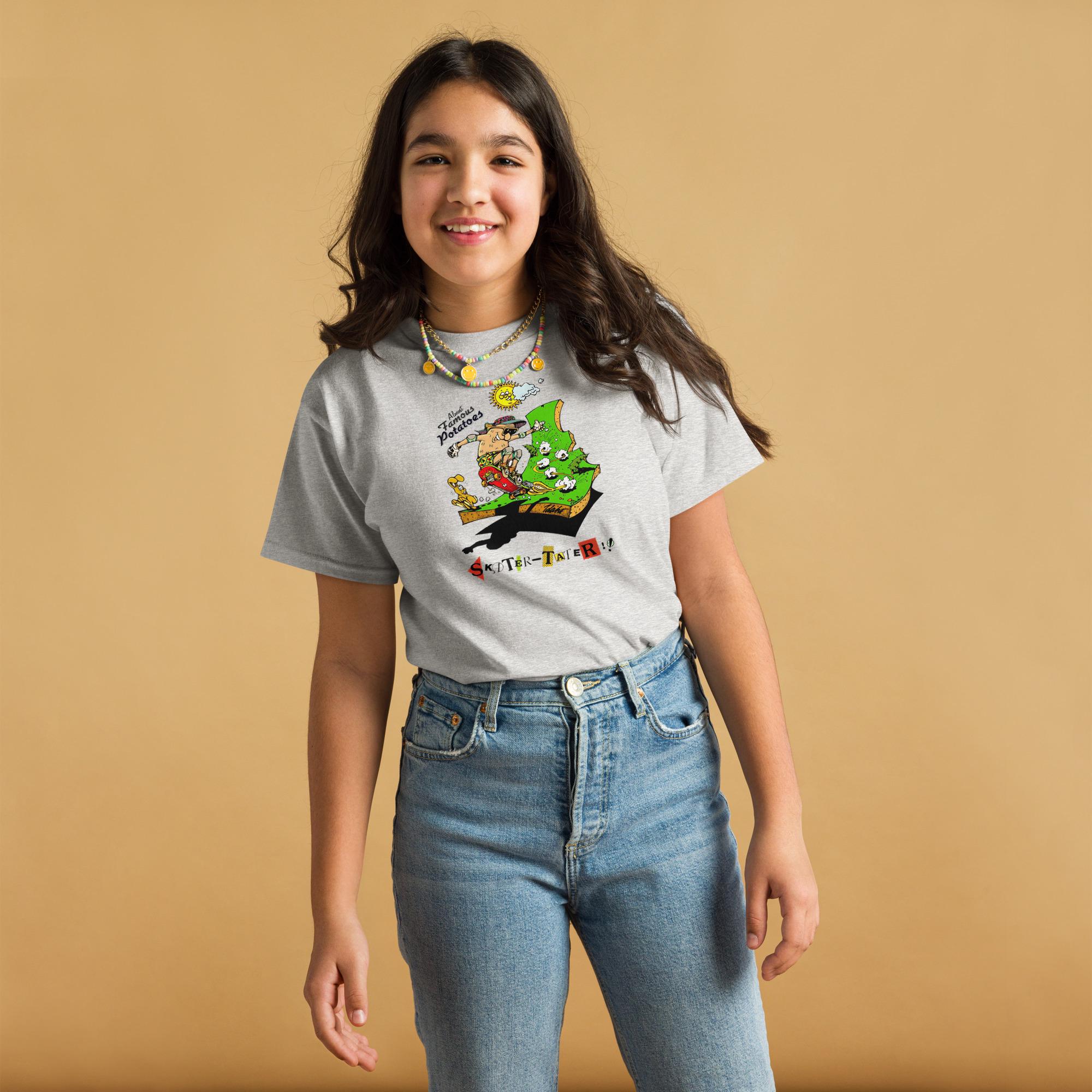 Idaho Skater Kids T-Shirt: Funny Vintage Cartoon Graphic Tee