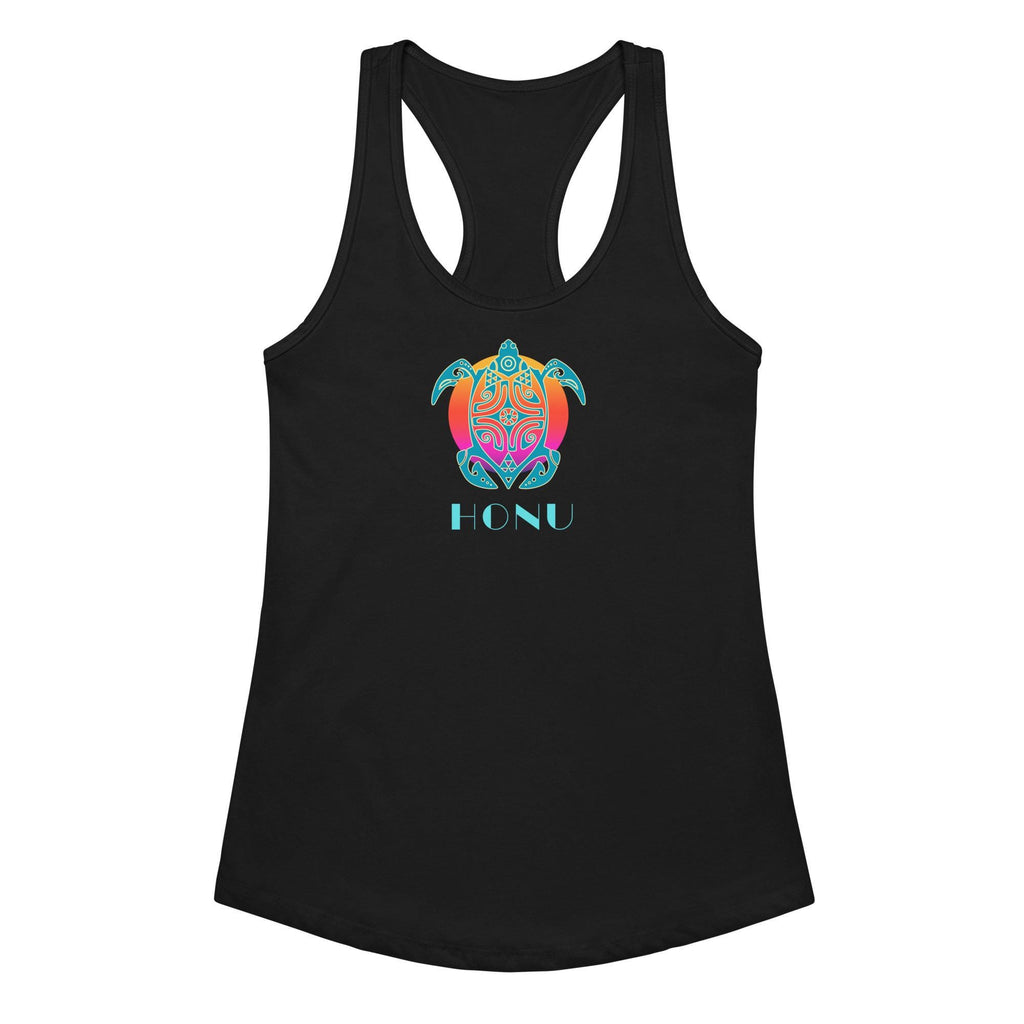 Sea Turtle Racerback Tank Top: Fitted Hawaiian Honu Design