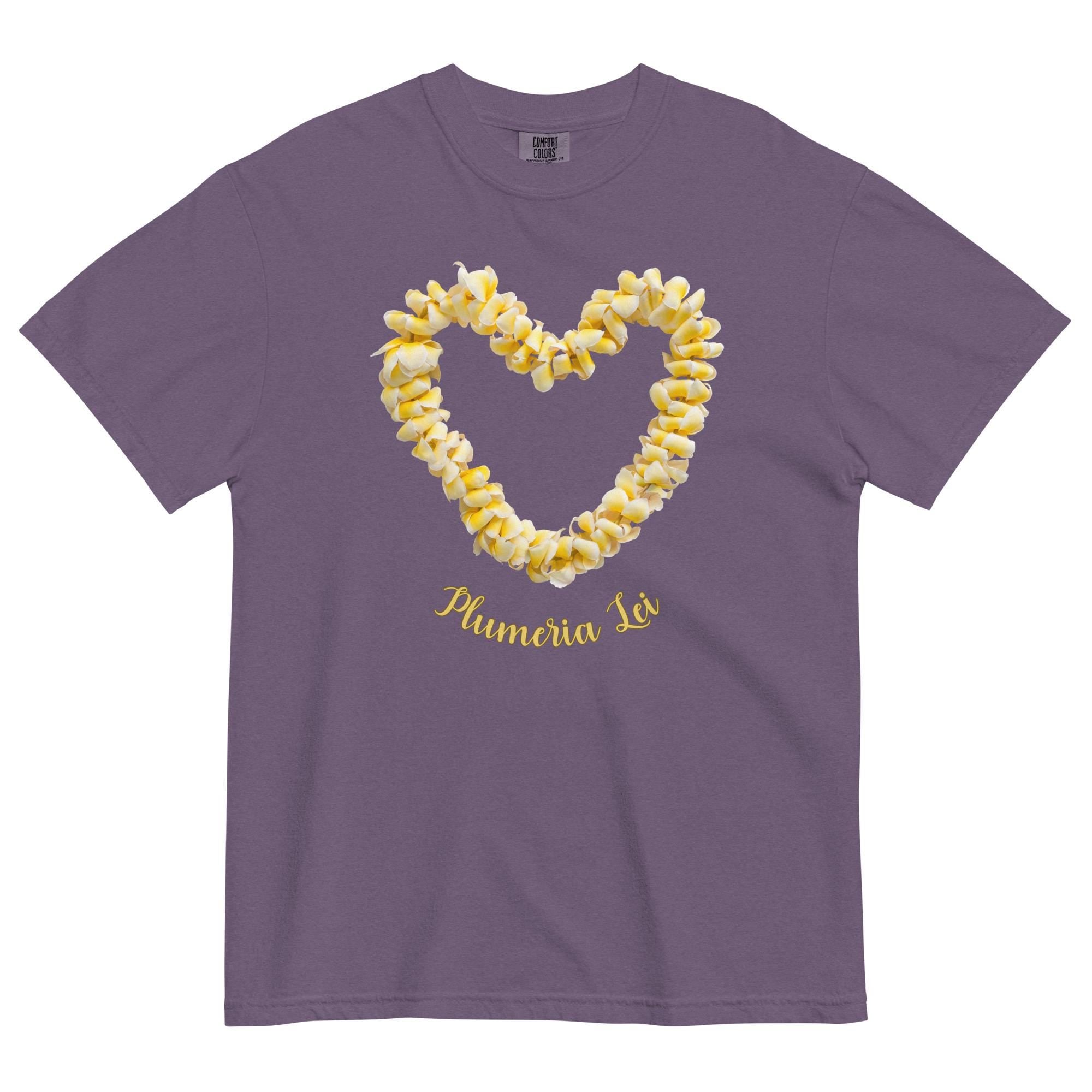Plumeria Comfort Colors tshirt Hawaiian Lei Design gift for Hawaii lover plumeria tees