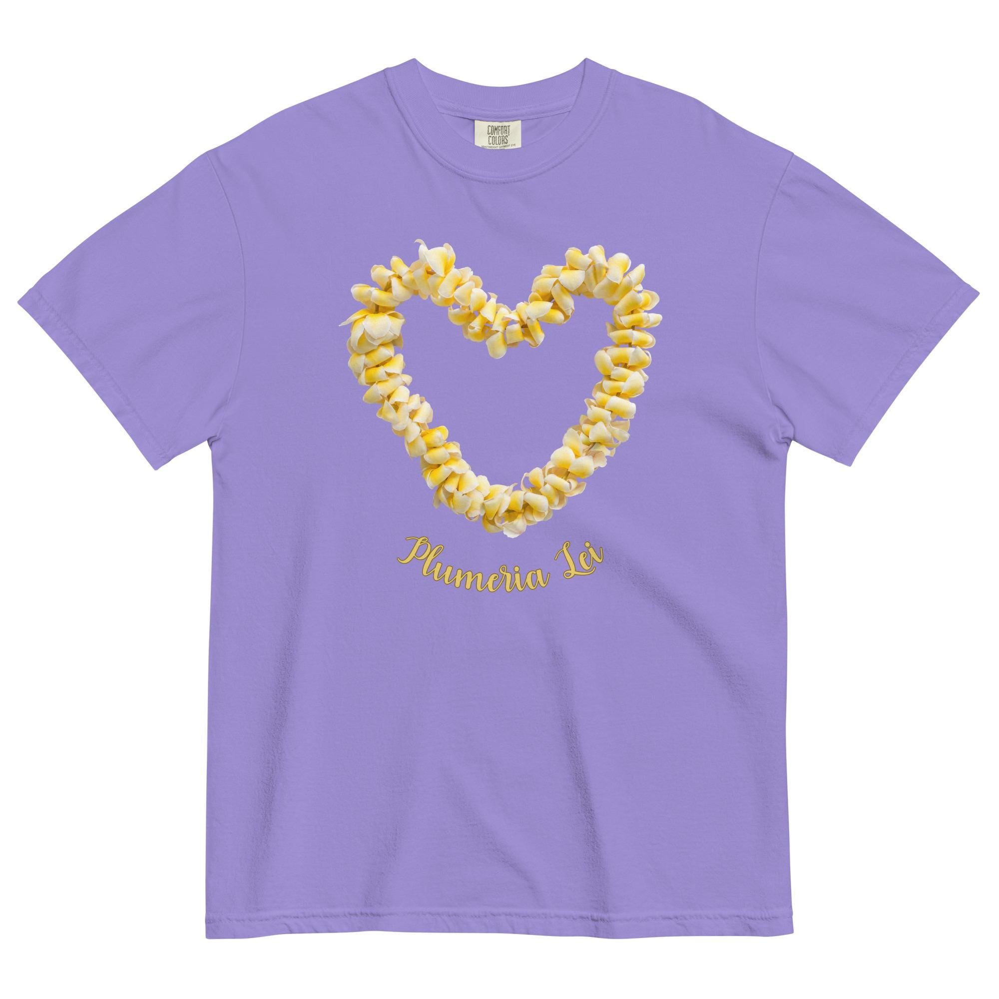 Plumeria Comfort Colors tshirt Hawaiian Lei Design gift for Hawaii lover plumeria tees