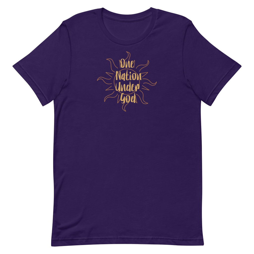 Patriotic Christian T-Shirt: One Nation Under God, USA Minimalist Tee