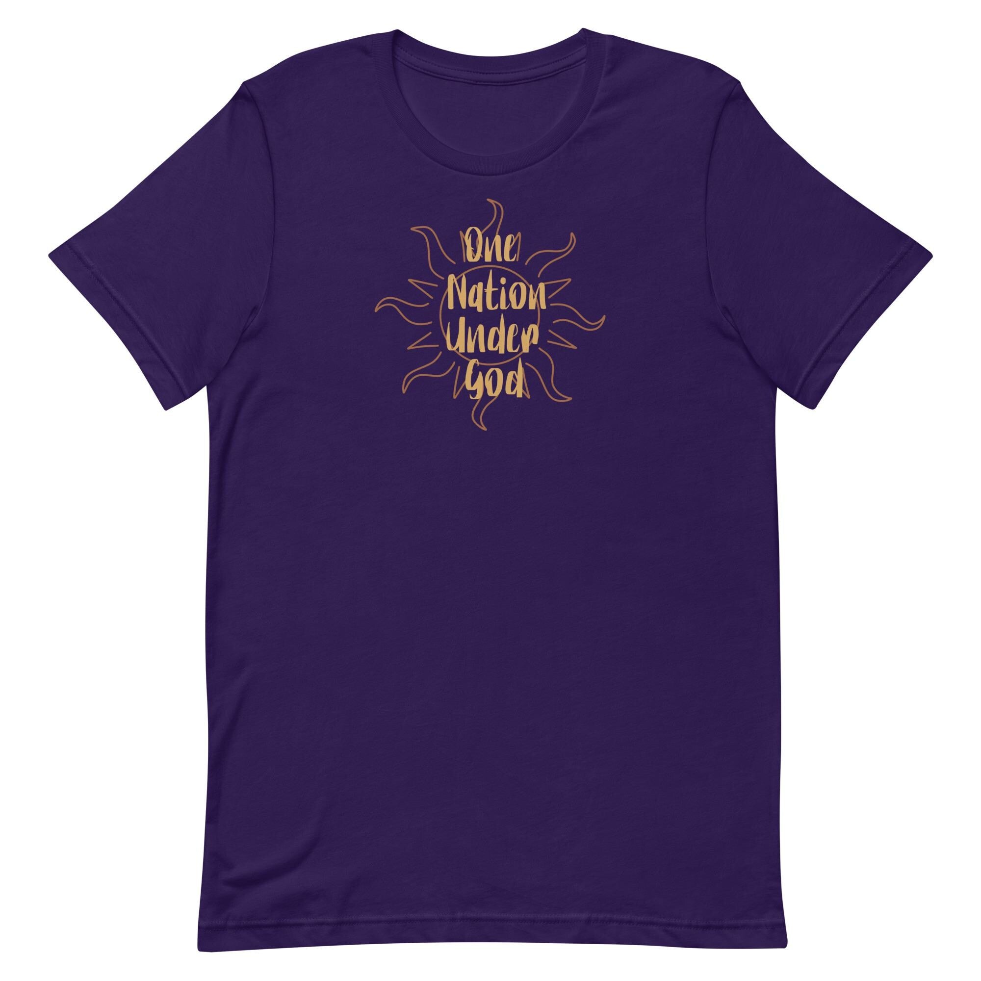 Patriotic Christian T-Shirt: One Nation Under God, USA Minimalist Tee