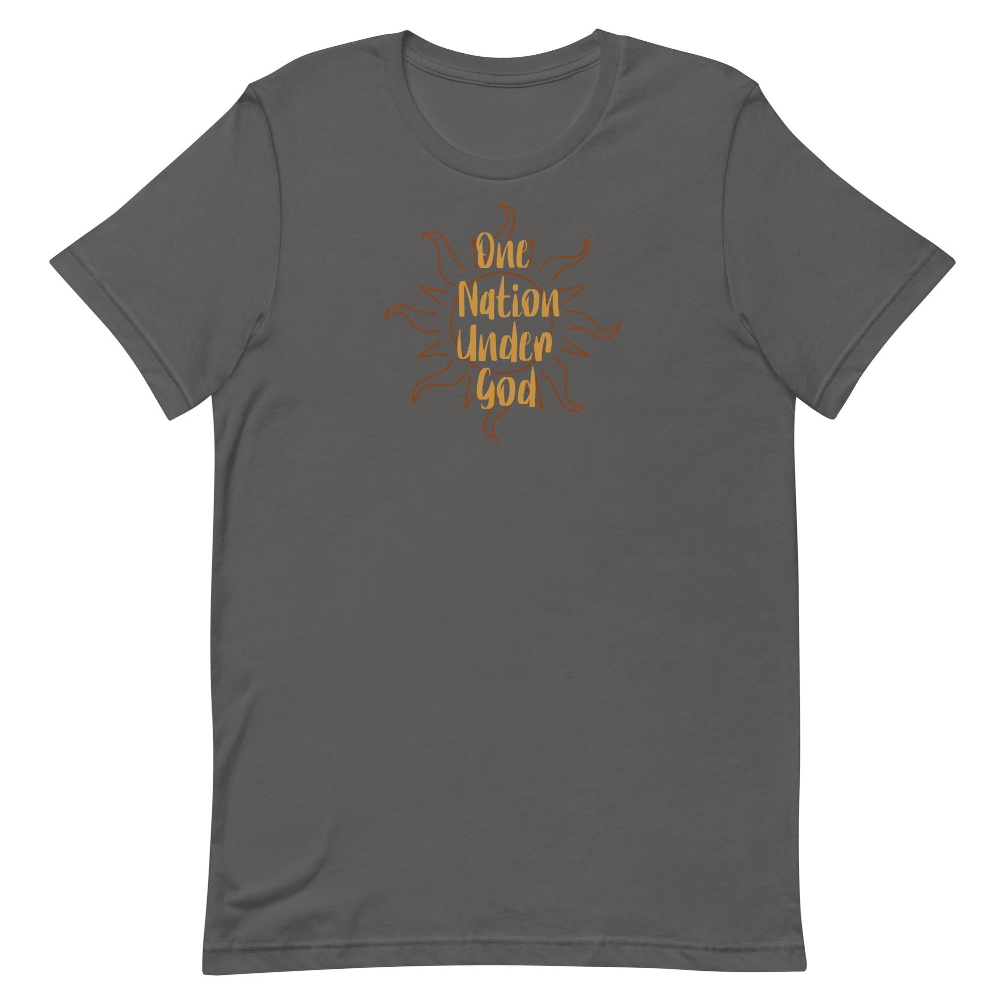 Patriotic Christian T-Shirt: One Nation Under God, USA Minimalist Tee