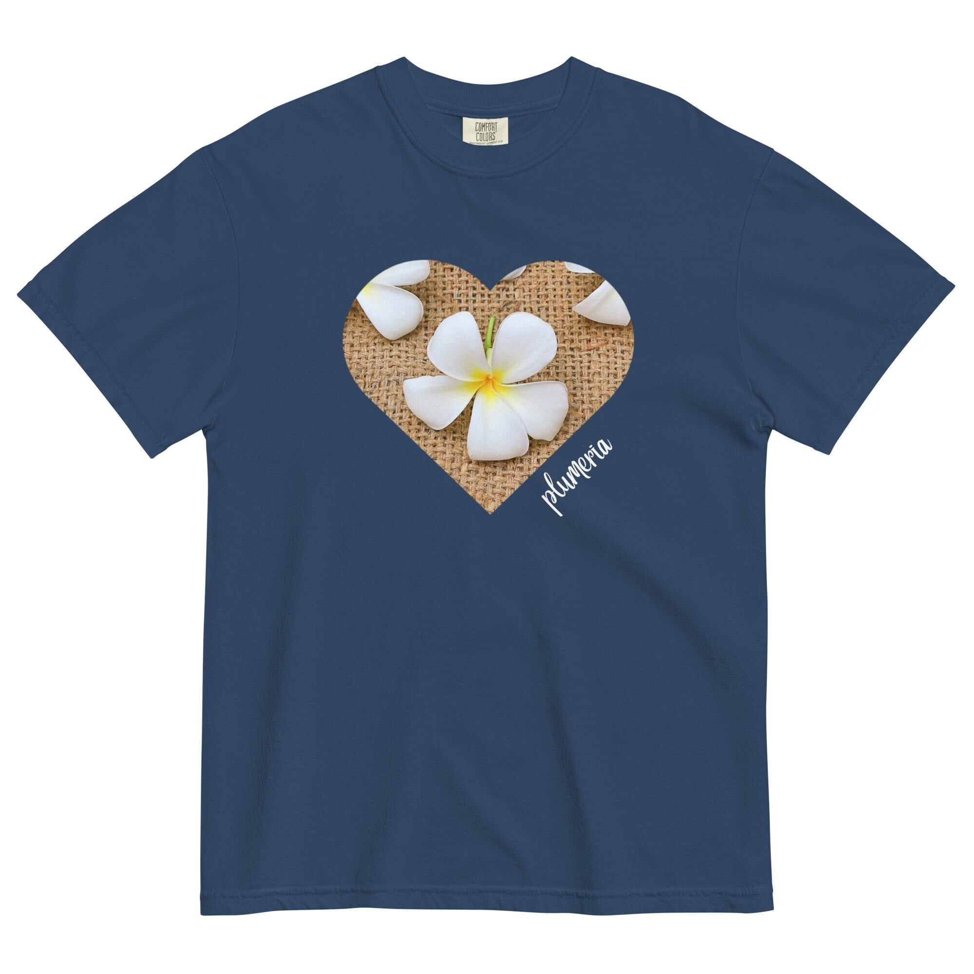 Plumeria Comfort Colors T-Shirt: Hawaiian Flowers, Soft Cotton Tee