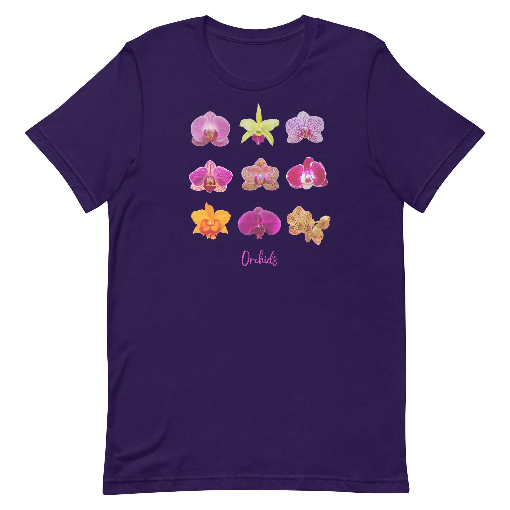 Orchid T-Shirt: Bella Canvas Soft Tee, Tropical Flower Design orchid lover gift