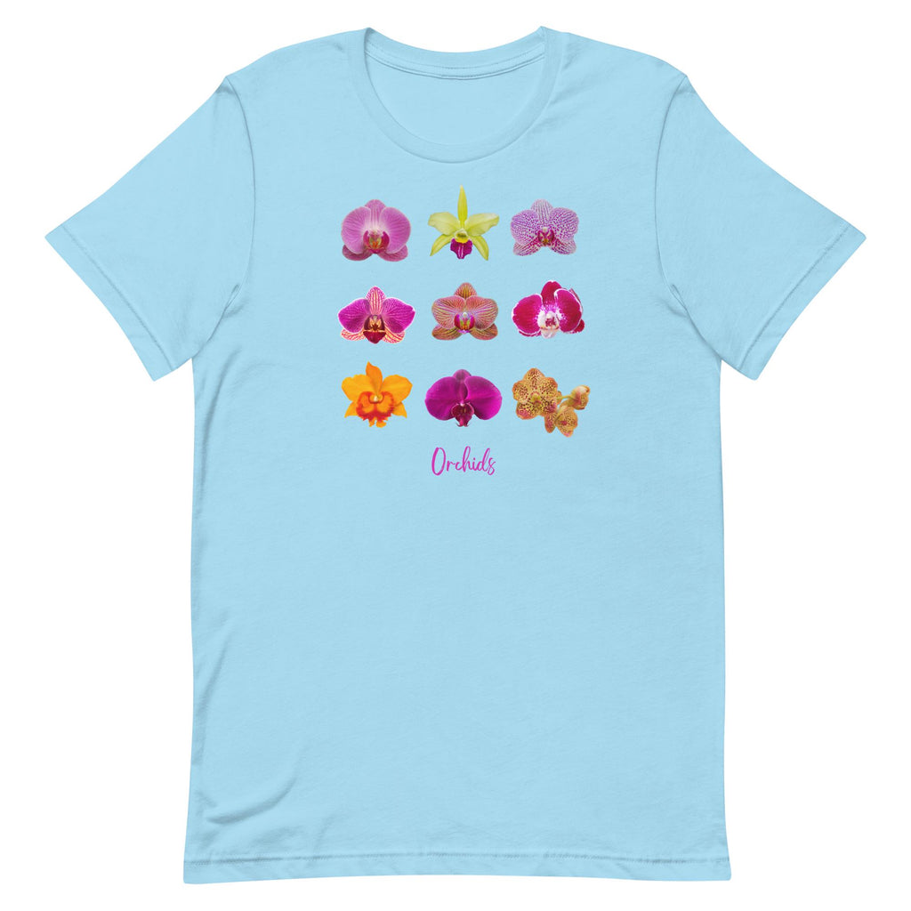 Orchid T-Shirt: Bella Canvas Soft Tee, Tropical Flower Design orchid lover gift