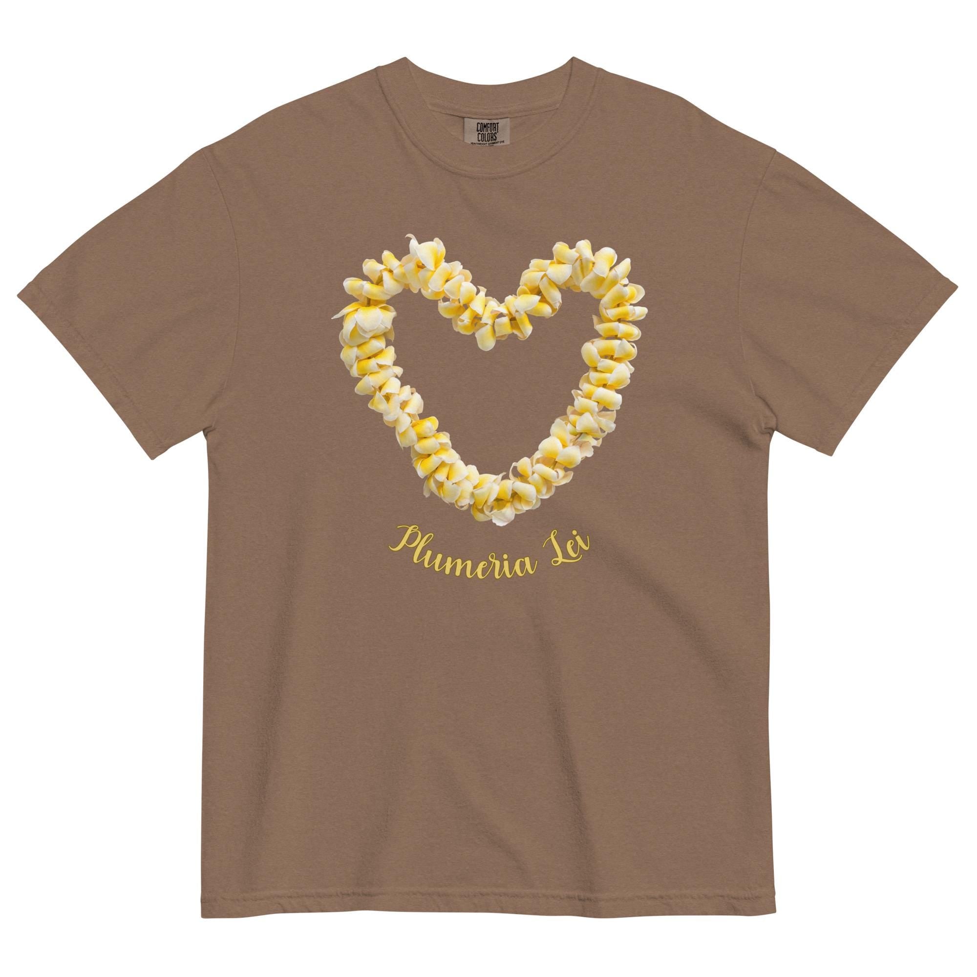 Plumeria Comfort Colors tshirt Hawaiian Lei Design gift for Hawaii lover plumeria tees