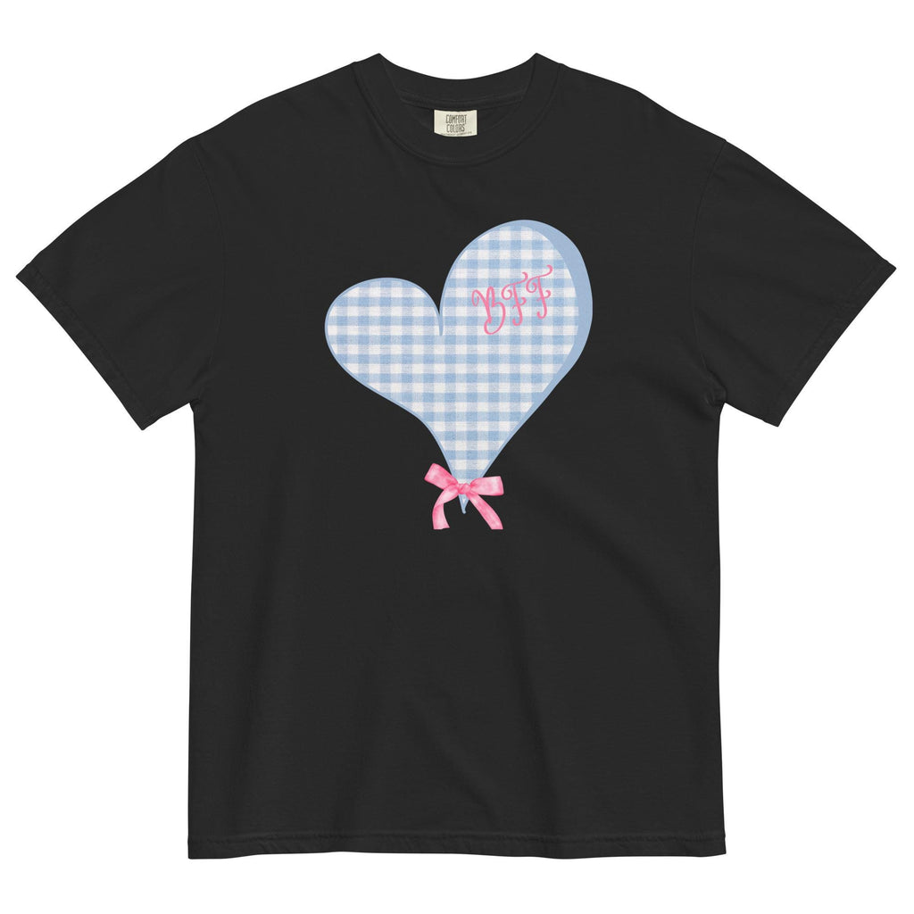 BFF Comfort Colors shirt, Personalized Best Friends Shirts, Comfort Colors personalized BFF shirt, BFF pink bow tee custom friends t-shirts