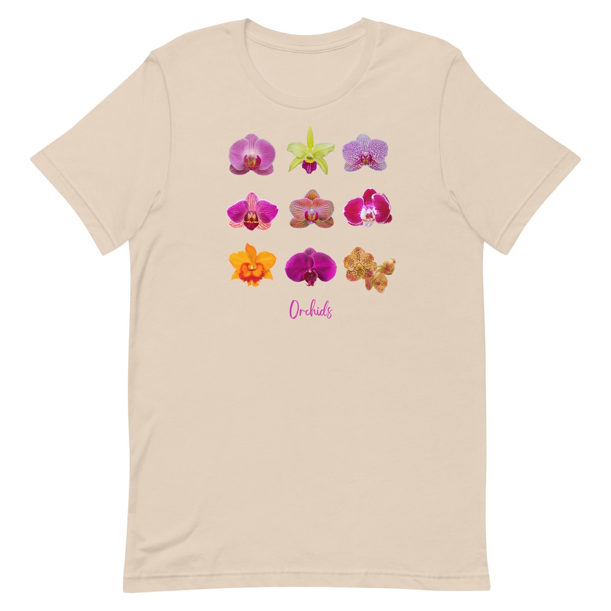 Orchid T-Shirt: Bella Canvas Soft Tee, Tropical Flower Design orchid lover gift