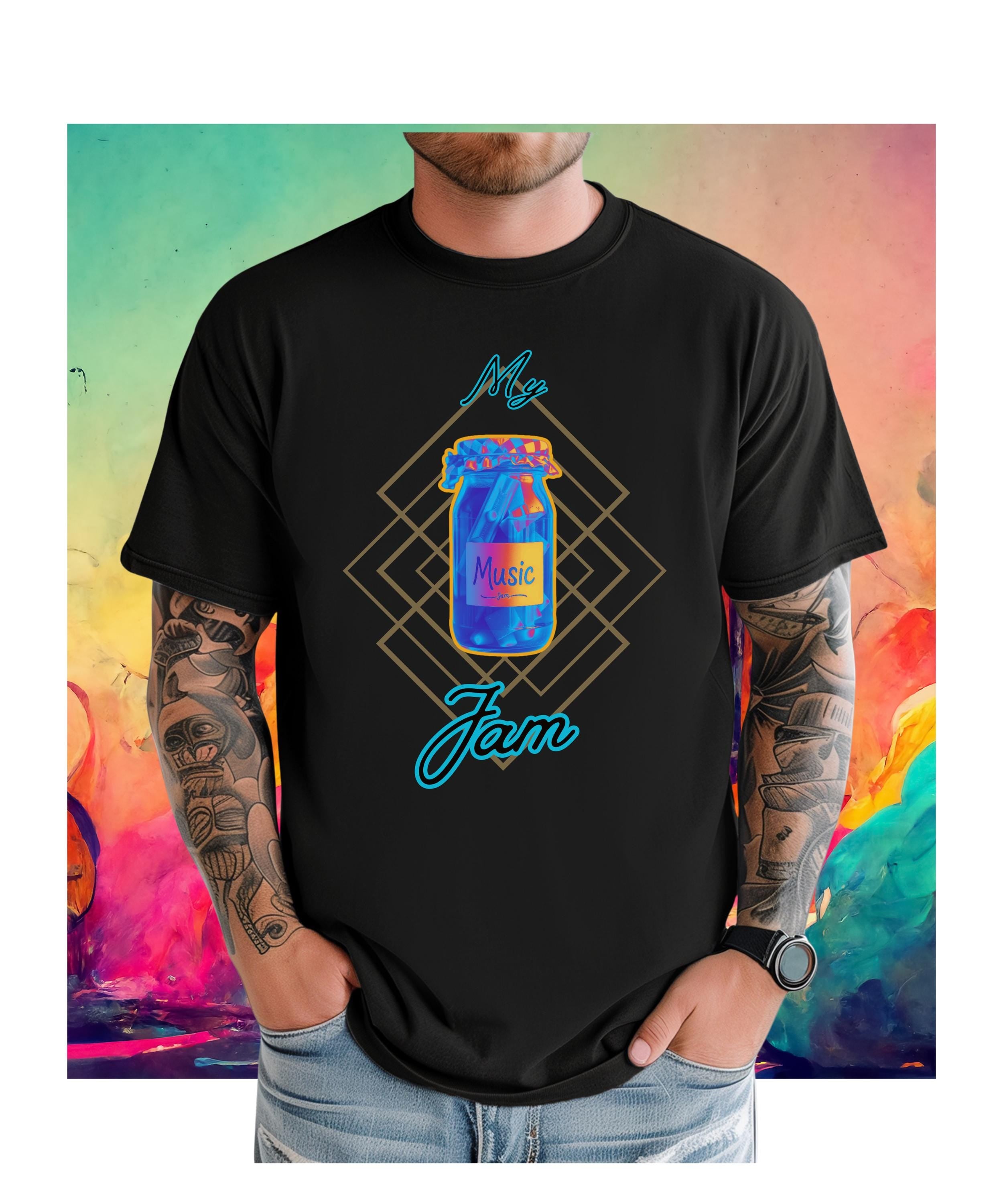 Comfort Colors Music is My Jam T-Shirt: Ring-Spun Cotton Music Lover Tee