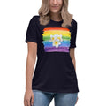 Rainbow Plumeria T-Shirt: Women's Relaxed Fit Tropical Tee