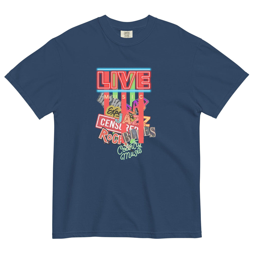 Comfort Colors Live Music T-Shirt: Unisex Heavyweight Cotton Tee