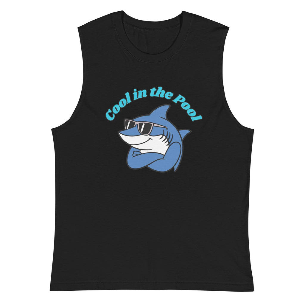 Funny Pool Shark Muscle Shirt: Swimmer Gift Tank Top