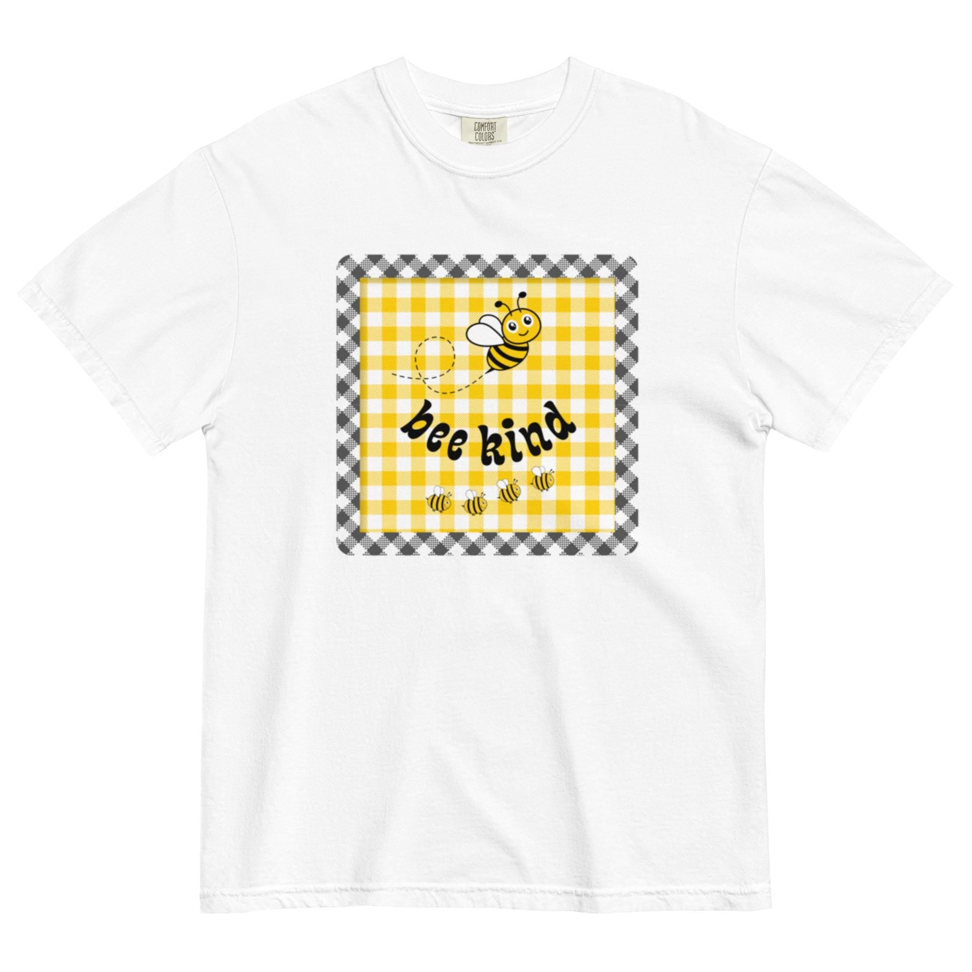 Be Kind T-Shirt: Comfort Colors Cotton Tee with Bee Design