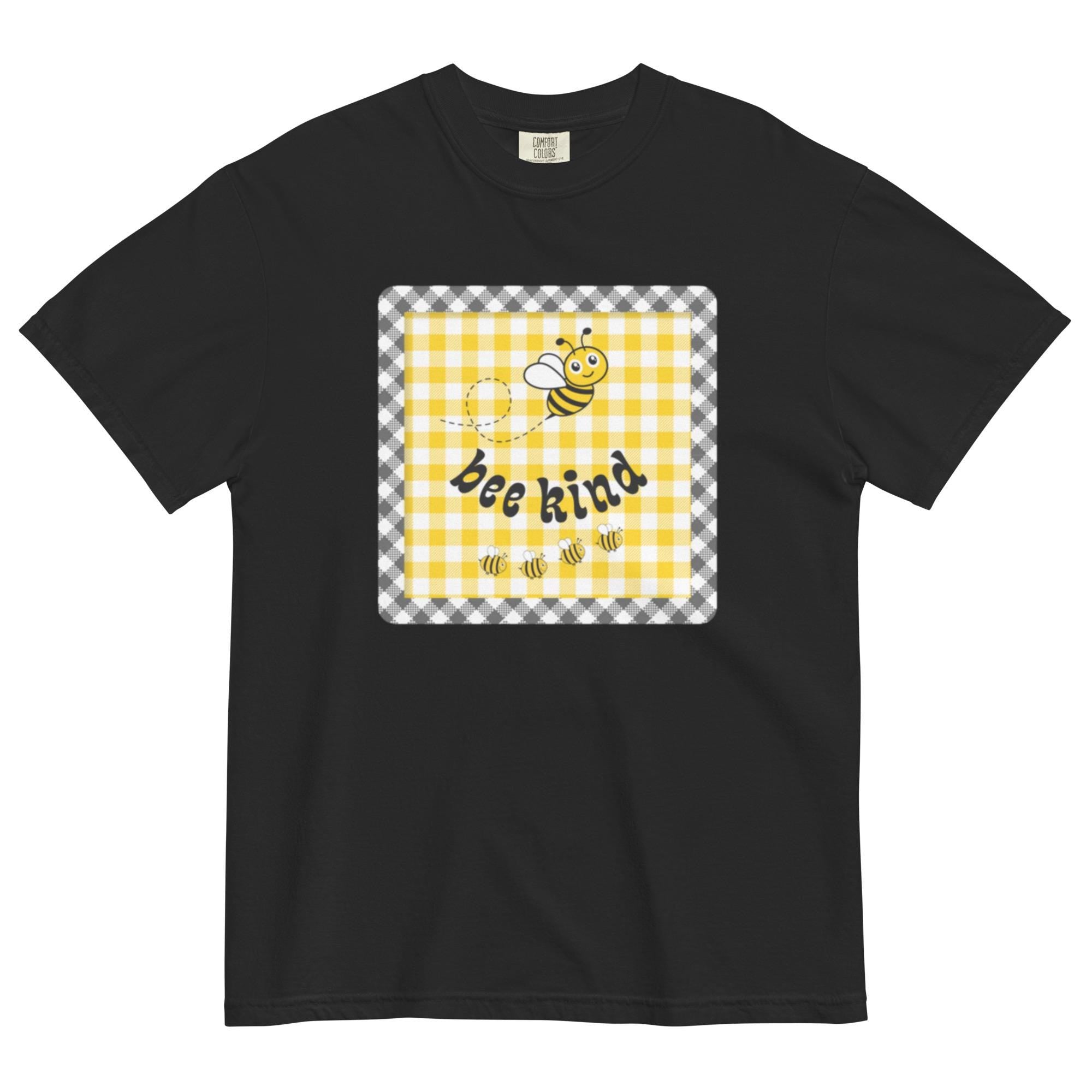 Be Kind T-Shirt: Comfort Colors Cotton Tee with Bee Design