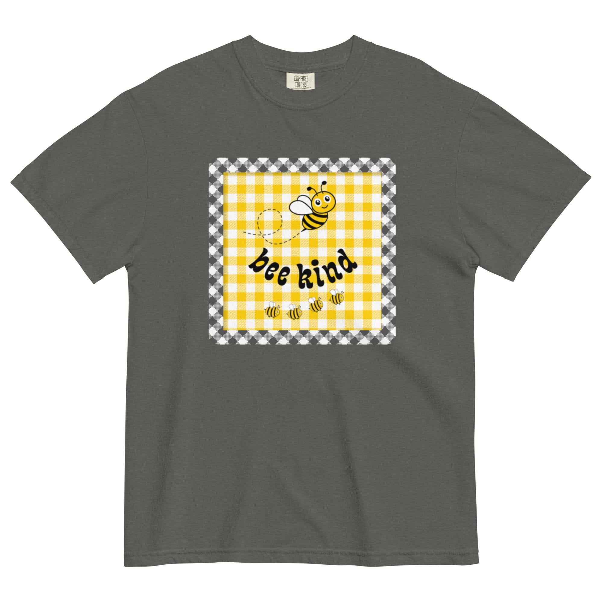 Be Kind T-Shirt: Comfort Colors Cotton Tee with Bee Design