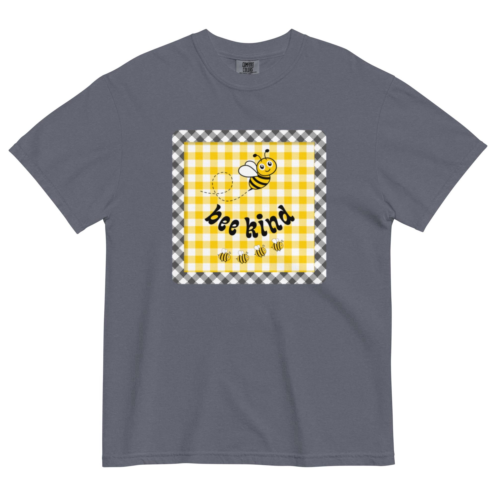 Be Kind T-Shirt: Comfort Colors Cotton Tee with Bee Design