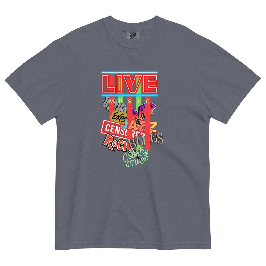 Comfort Colors Live Music T-Shirt: Unisex Heavyweight Cotton Tee