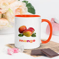 Mango Mug with Color Inside: Tropical Fruit Ceramic Coffee Mug