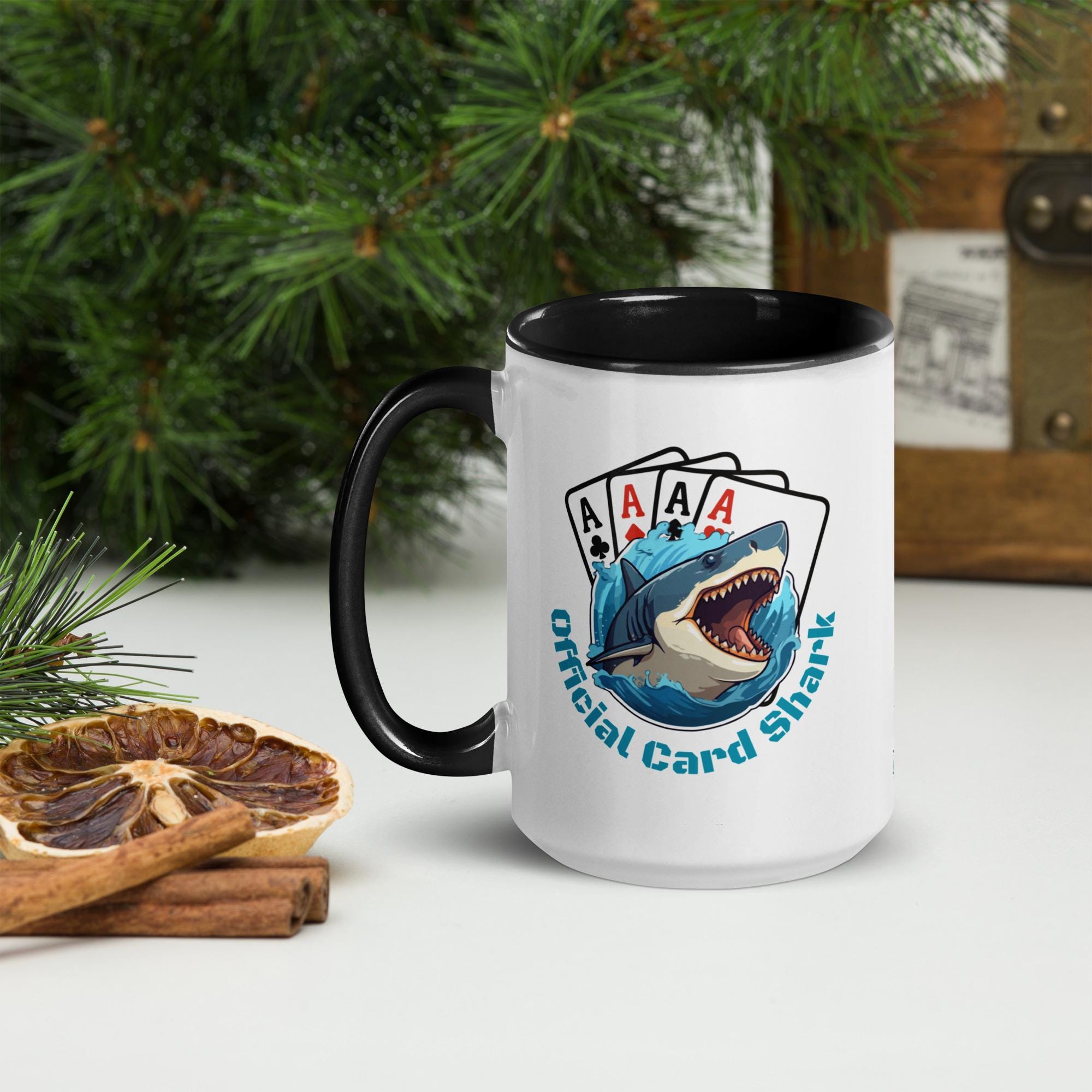 Card Shark Mug: Funny Gift for Card Players - 15 oz Ceramic