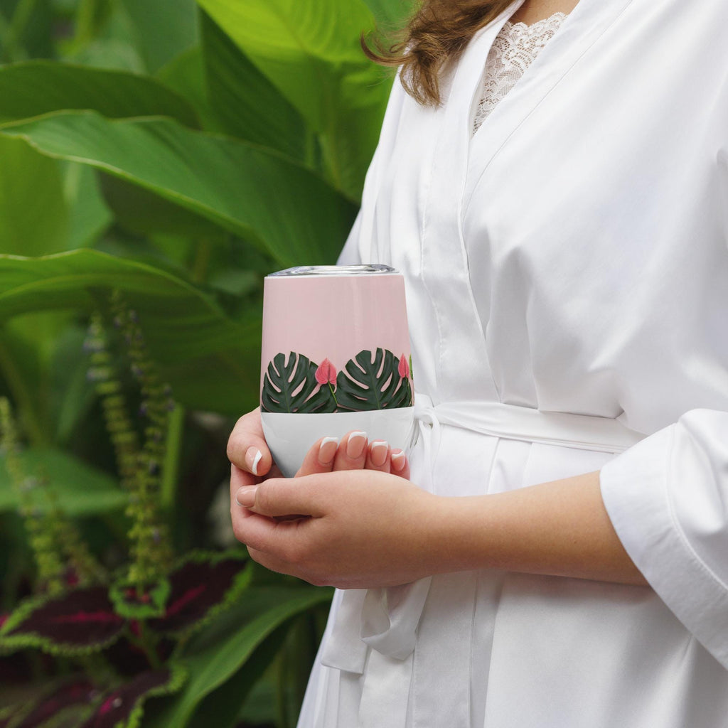 Personalized Tropical Wine Tumbler, Hawaiian Wedding Gift bridal shower Hawaii lover gift