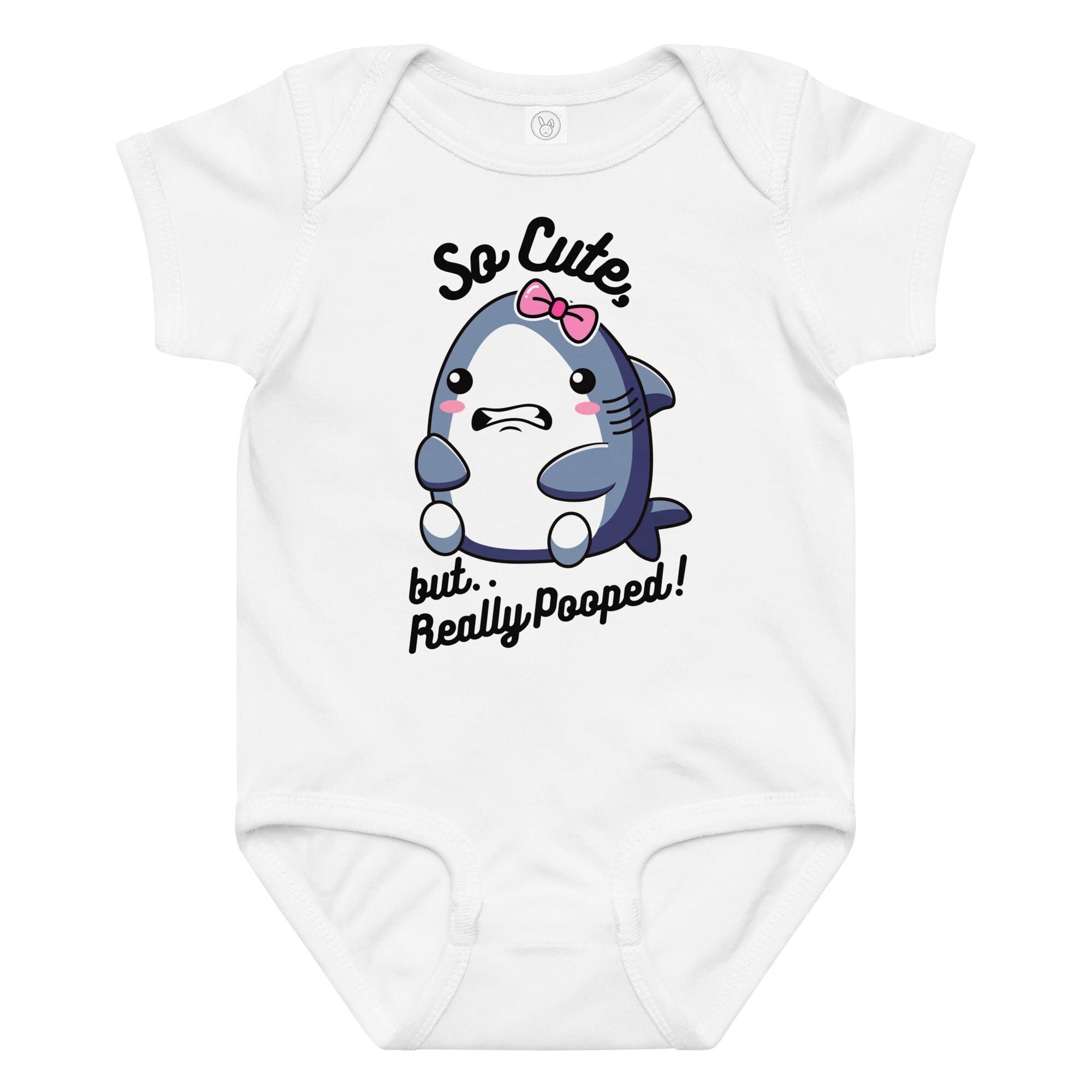 Cute shark baby body suit, cute shark one piece cotton baby outfit funny shark Rabbit Skins body suit for baby