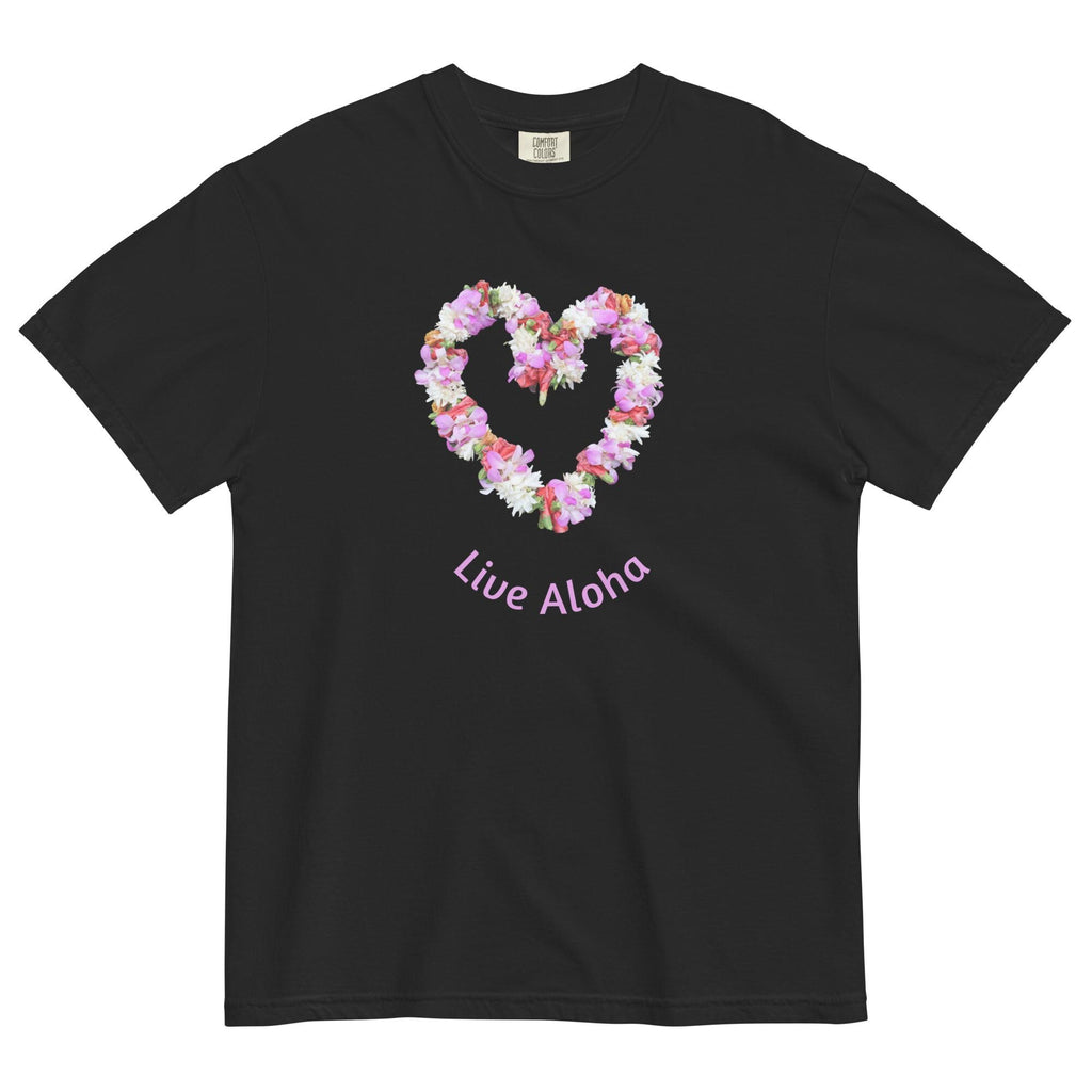 Comfort Colors Aloha Shirt, Live Aloha t-shirt, Flower lei Comfort Colors t-shirt Hawaiian lei t-shirt Unisex