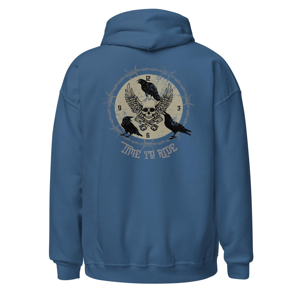 Motorcycle Hoodie: Raven Skull Graphic hoodie biker Gift