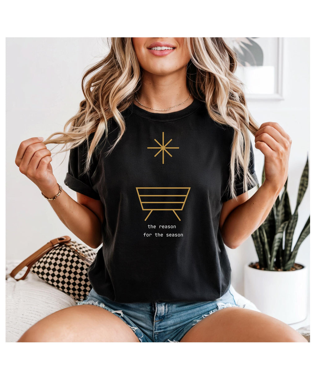 Comfort Colors Jesus Minimalist Christmas T-Shirt