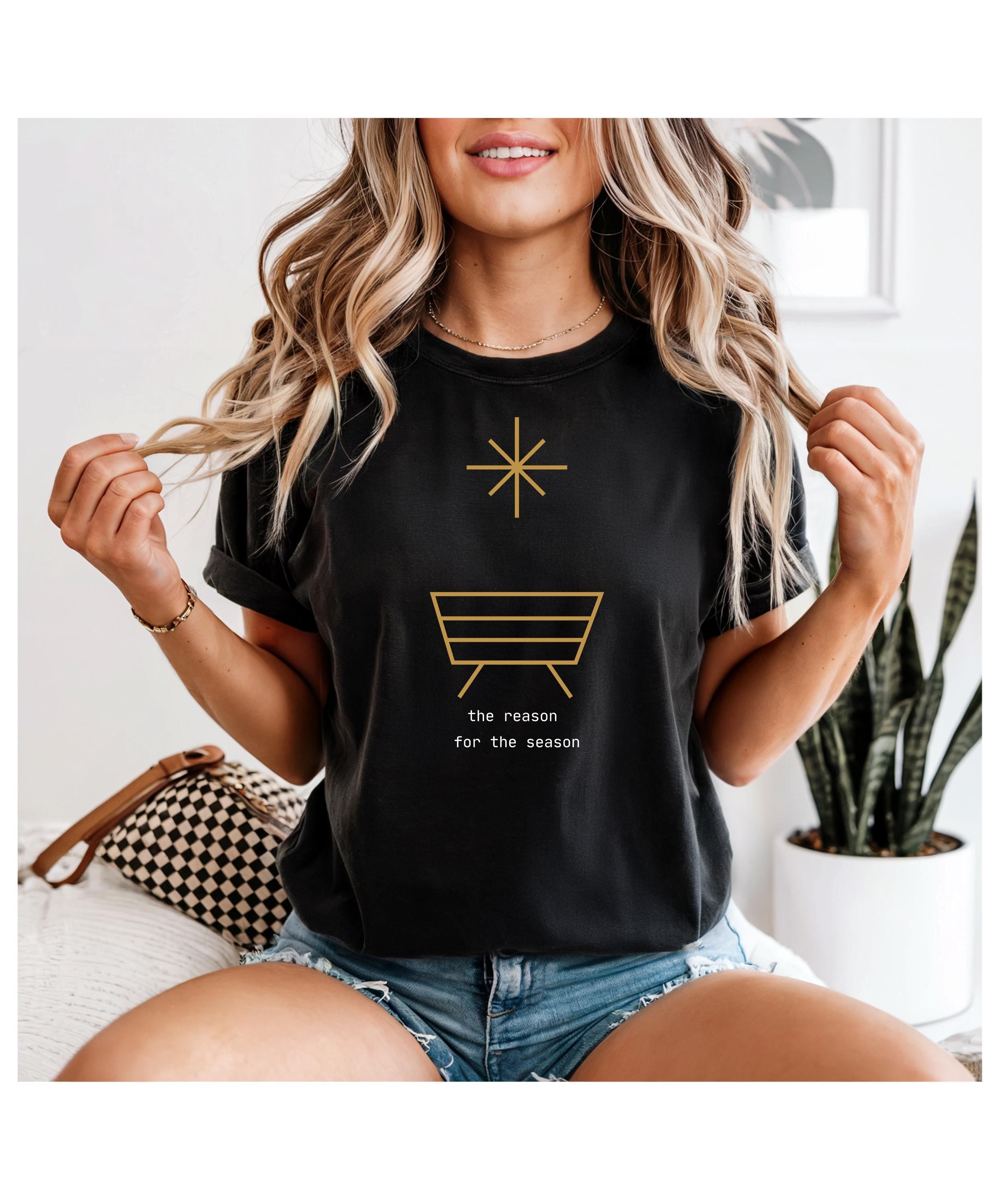 Comfort Colors Jesus Minimalist Christmas T-Shirt