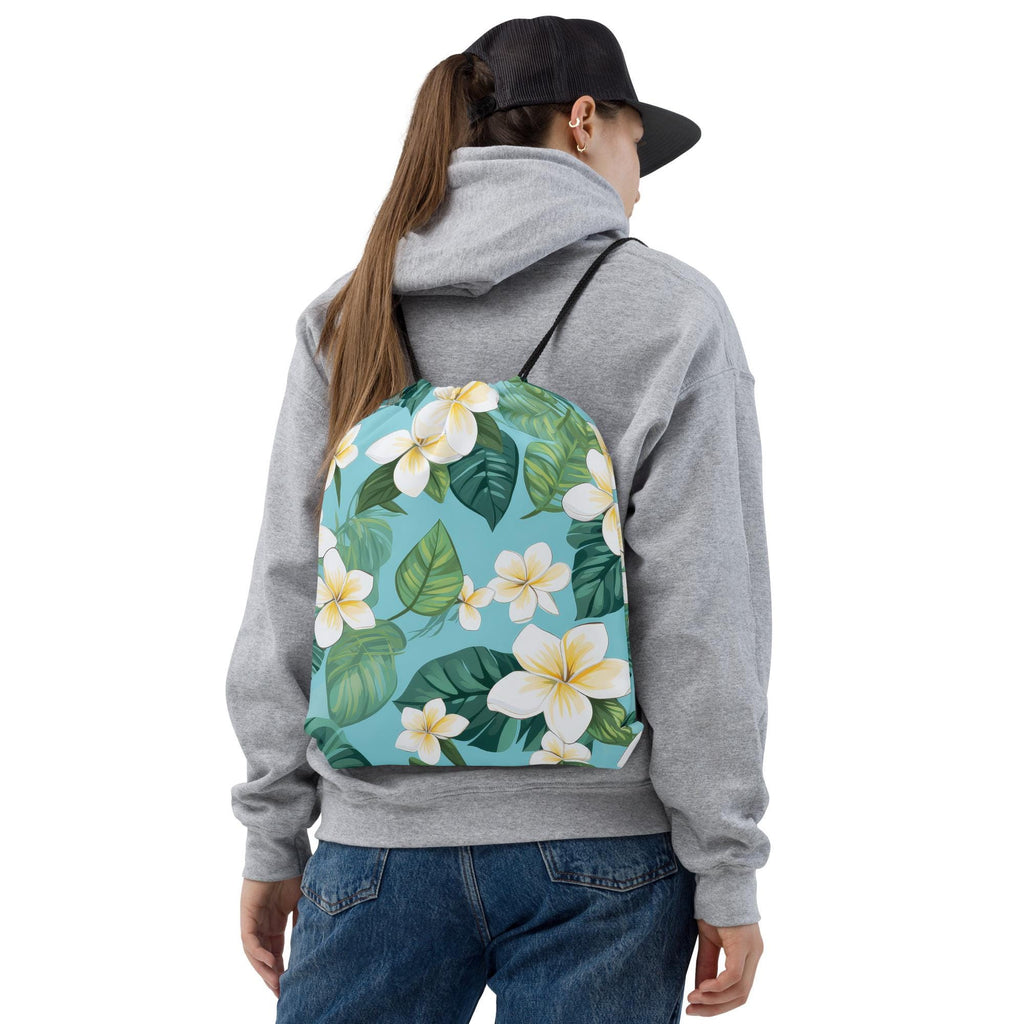 Plumeria Bag: Hawaii Tropical Floral Backpack plumeria gym bag