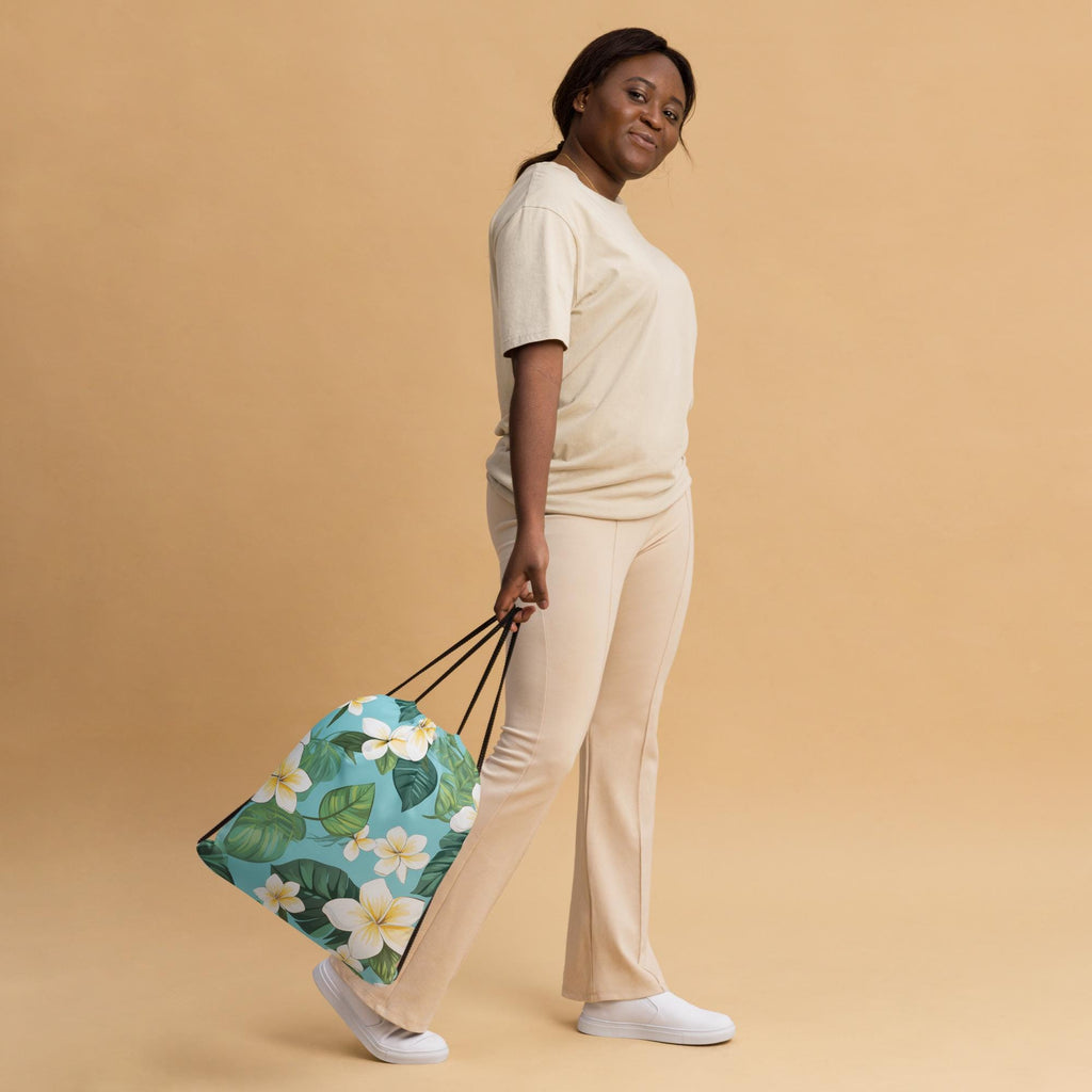 Plumeria Bag: Hawaii Tropical Floral Backpack plumeria gym bag