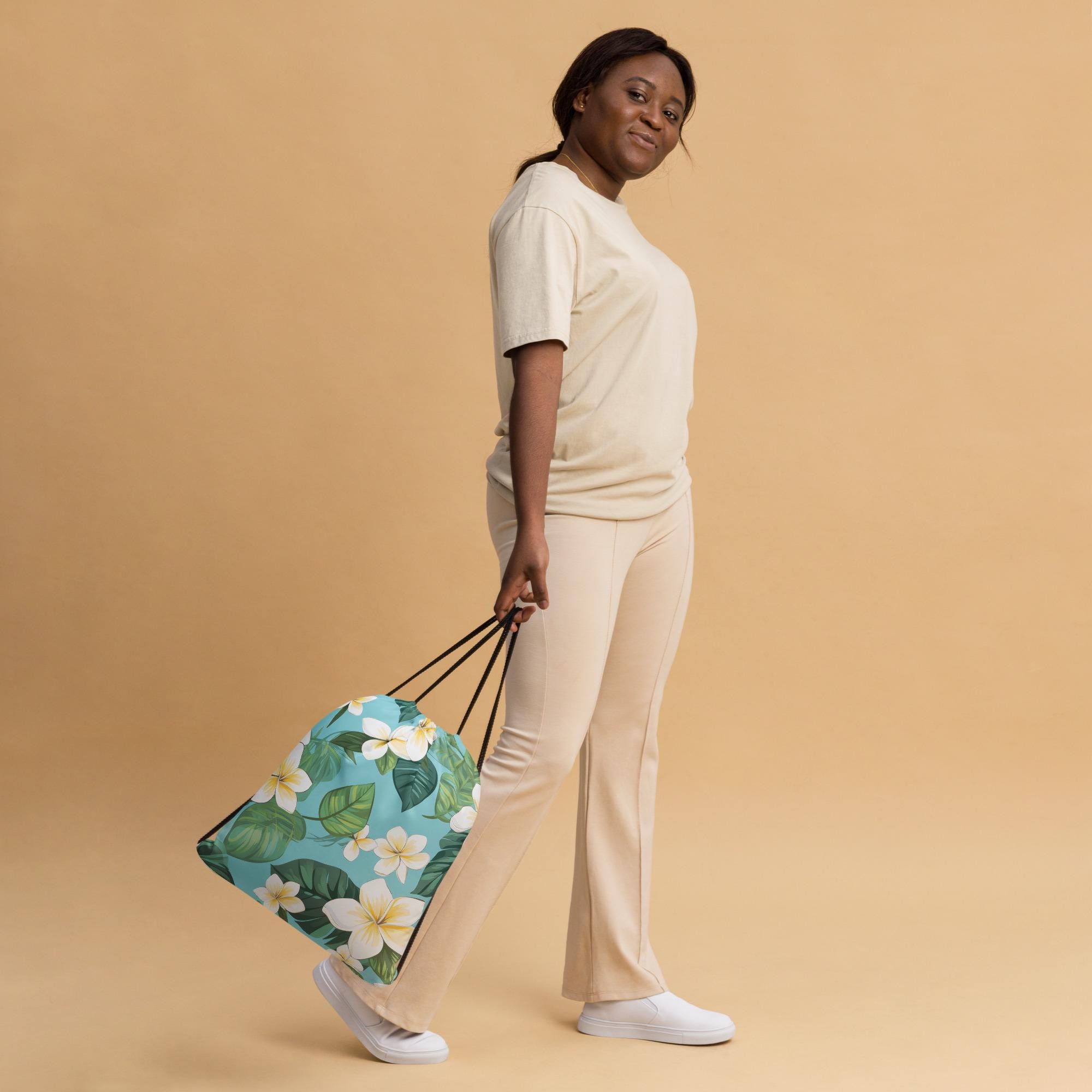 Plumeria Bag: Hawaii Tropical Floral Backpack plumeria gym bag