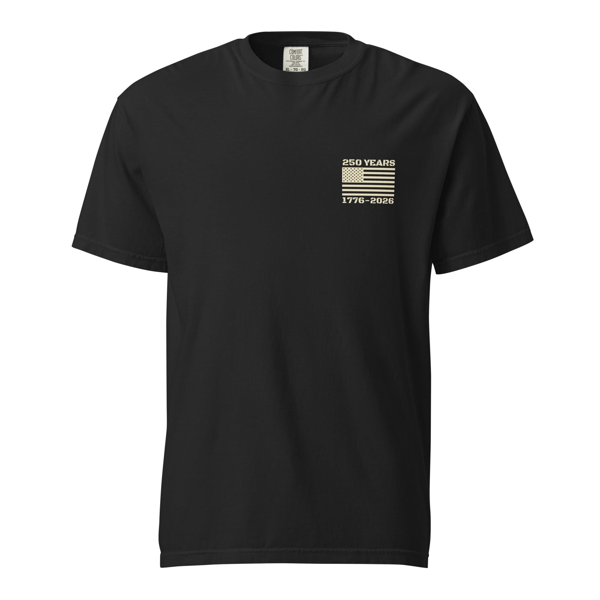 USA 250 Years T-Shirt: Comfort Colors, American Flag Design