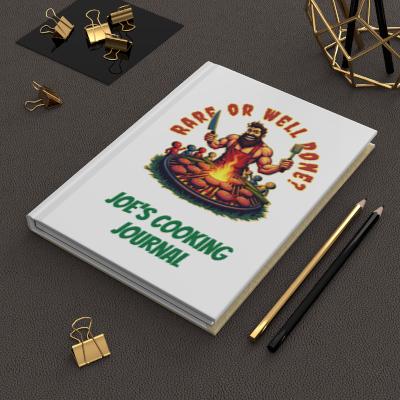 Personalized Grill Master Hard cover journal: Funny custom cooking journal gift for cook gift for grill master