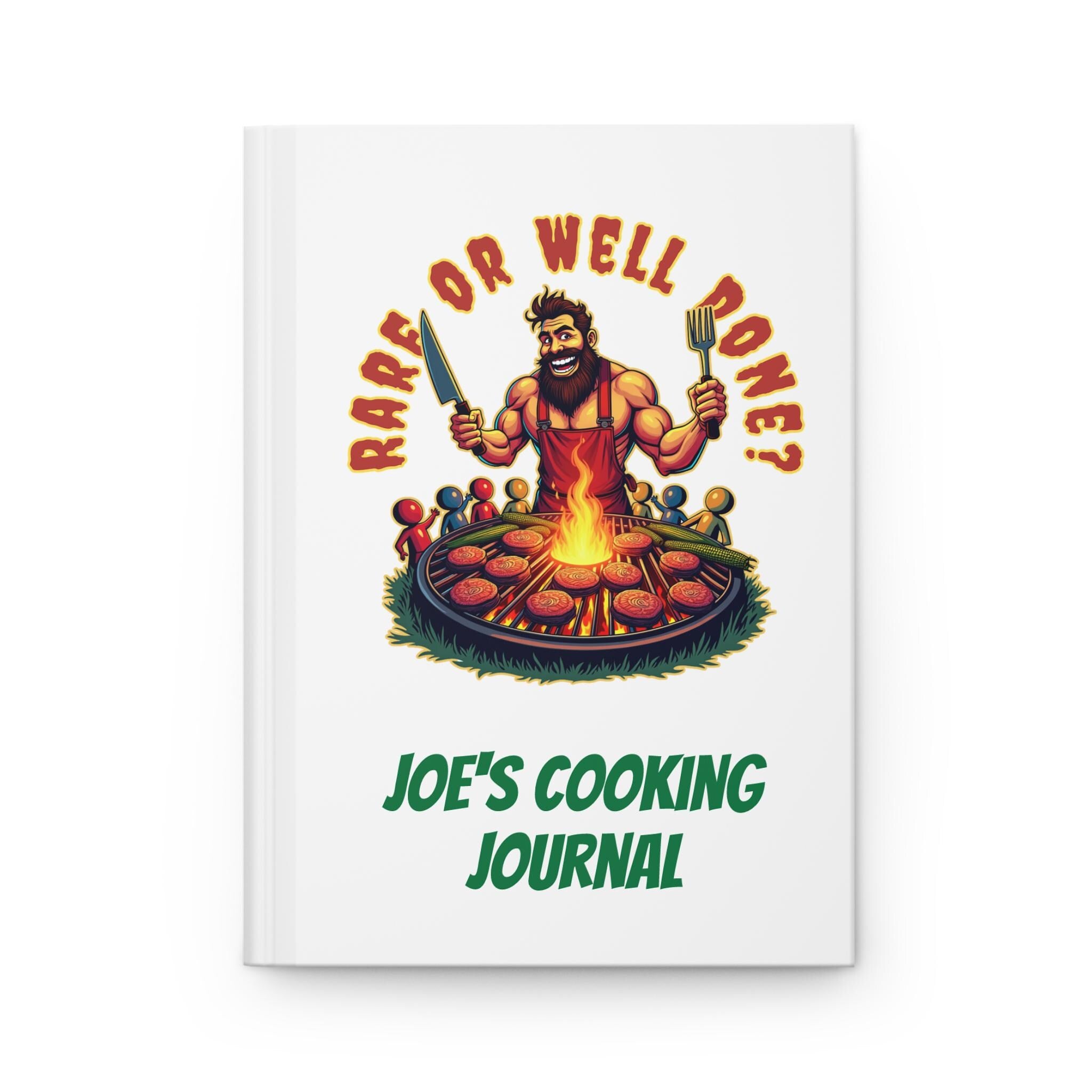 Personalized Grill Master Hard cover journal: Funny custom cooking journal gift for cook gift for grill master