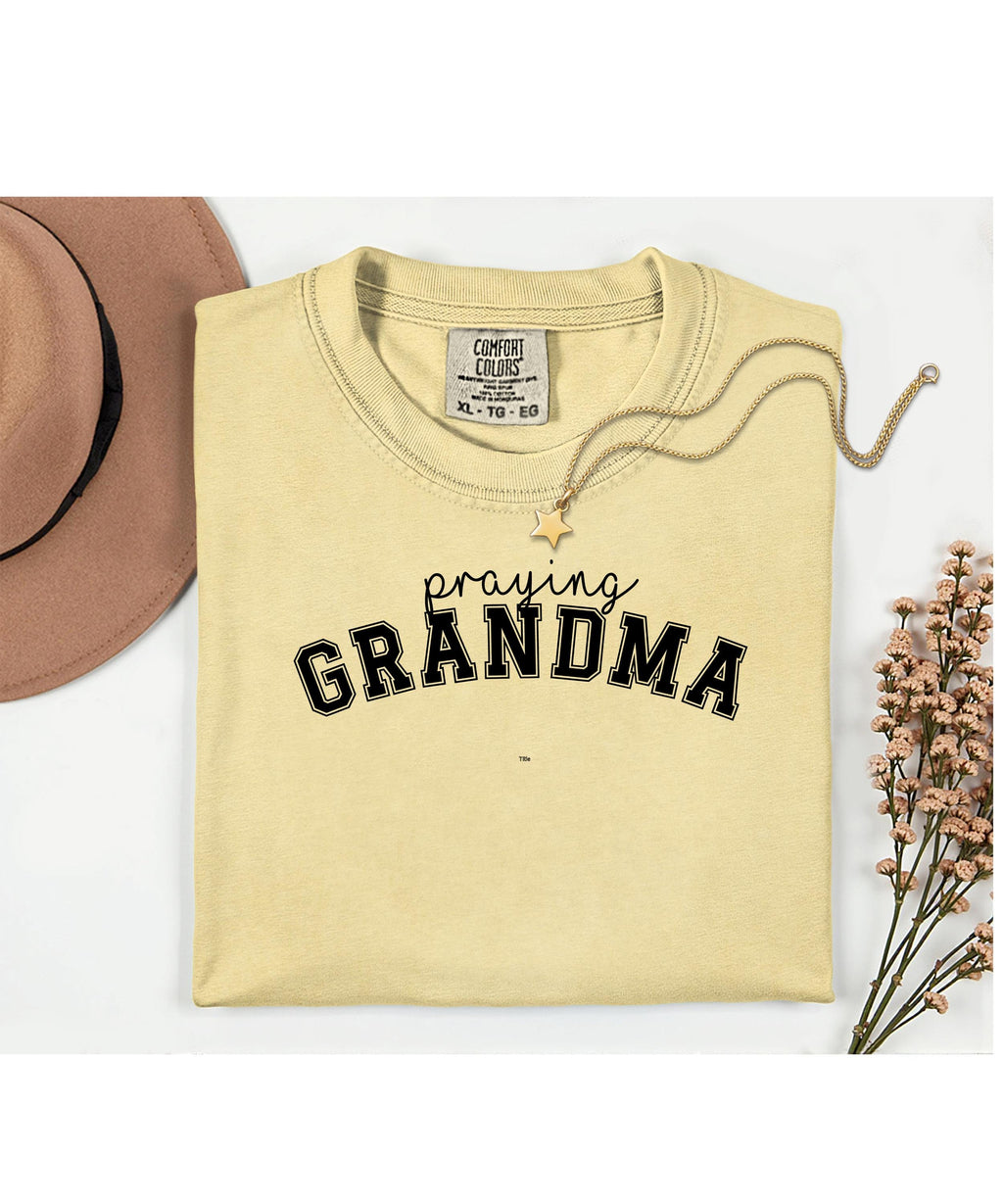 Praying Grandma T-shirt - Comfort Colors Christian Gift