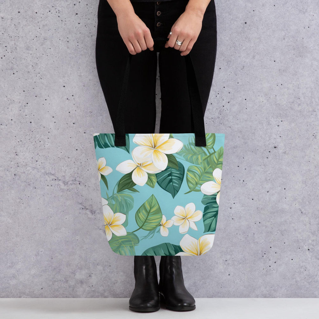 Plumeria Bags Tropical Hawaii Floral Print Travel Tote