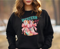 Pink Boots Sweatshirt: Coquette Western Style, Horse Lover Gift