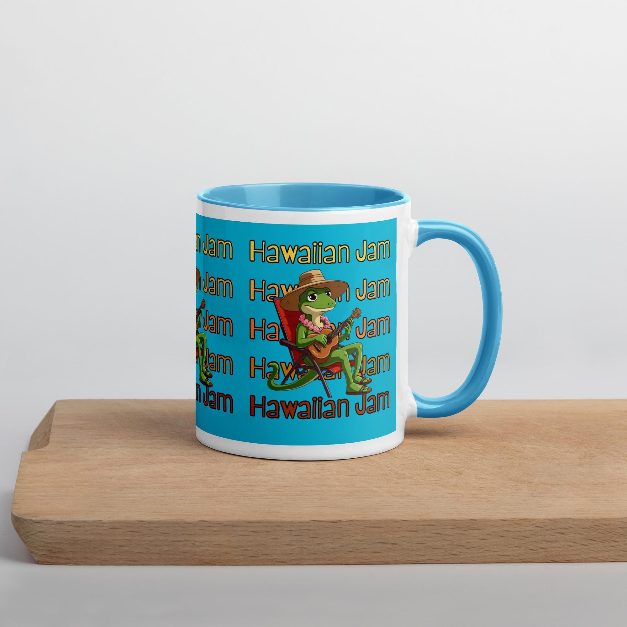 Hawaiian Gecko Coffee Mug with Color Inside