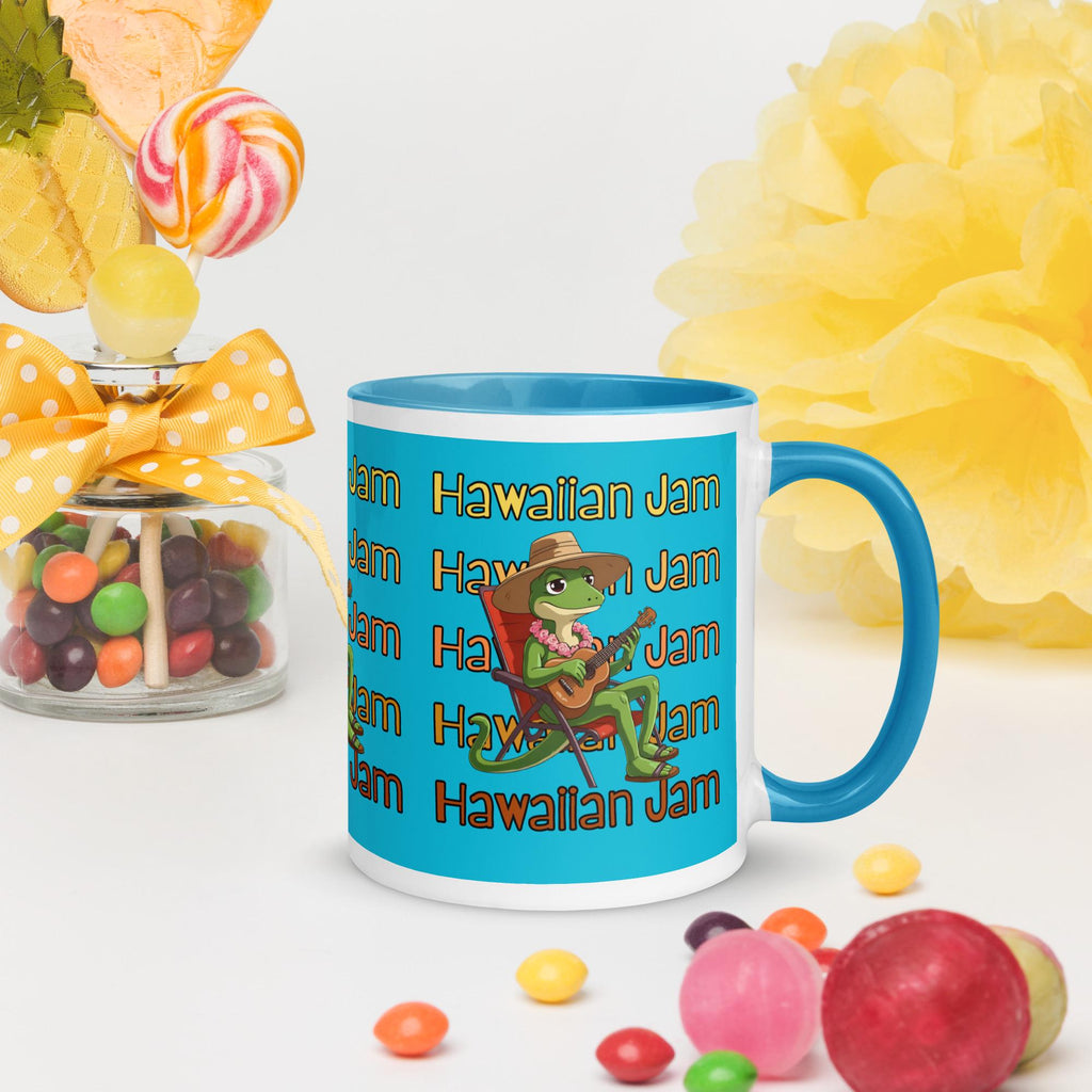 Hawaiian Gecko Coffee Mug with Color Inside