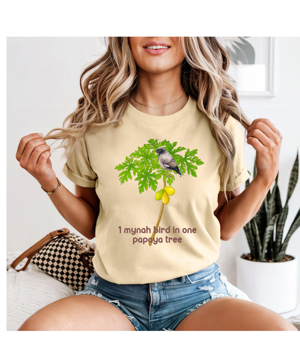 Hawaii 12 Days of Christmas Shirt, Mynah Bird Papaya Tree Comfort Colors Tee
