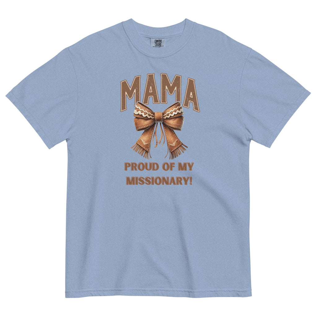 Western LDS Mama Shirt: Comfort Colors Missionary Mom Tee