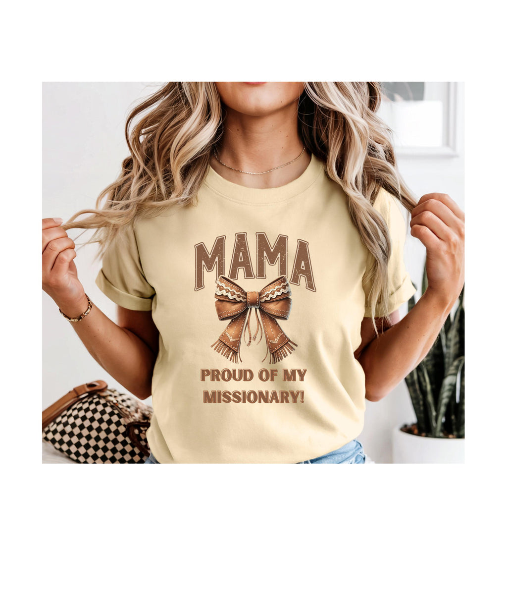 Western LDS Mama Shirt: Comfort Colors Missionary Mom Tee