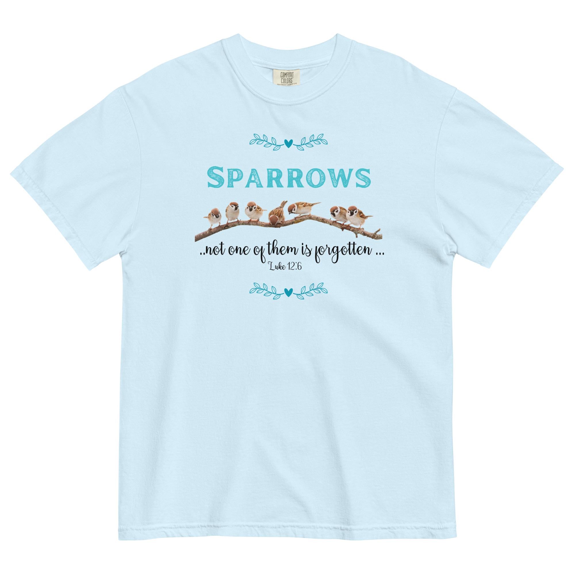 Sparrows Christian T-shirt:  Bible Verse shirt Comfort Colors tees LDS shirts