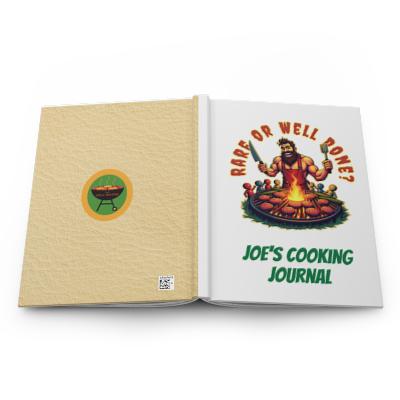 Personalized Grill Master Hard cover journal: Funny custom cooking journal gift for cook gift for grill master