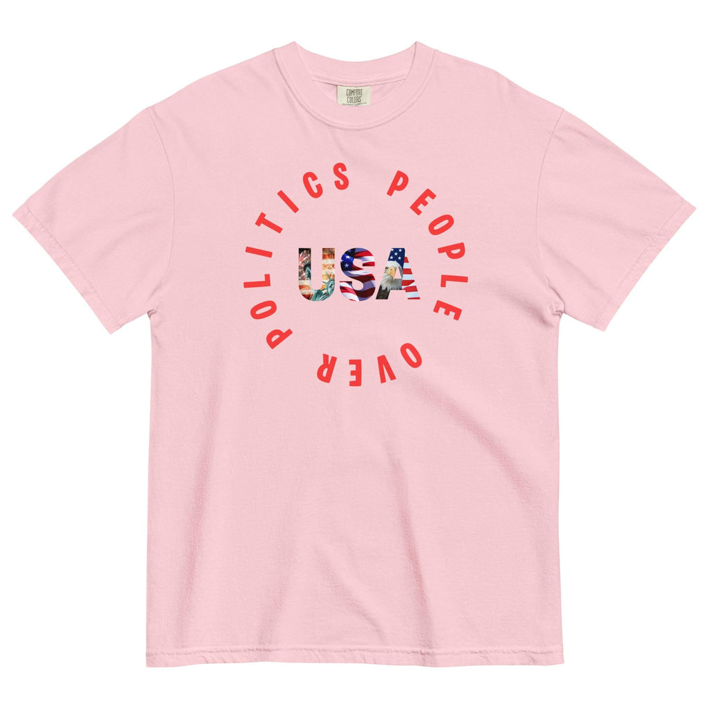 People Over Politics T-Shirt, Comfort Colors Garment-Dyed Tee